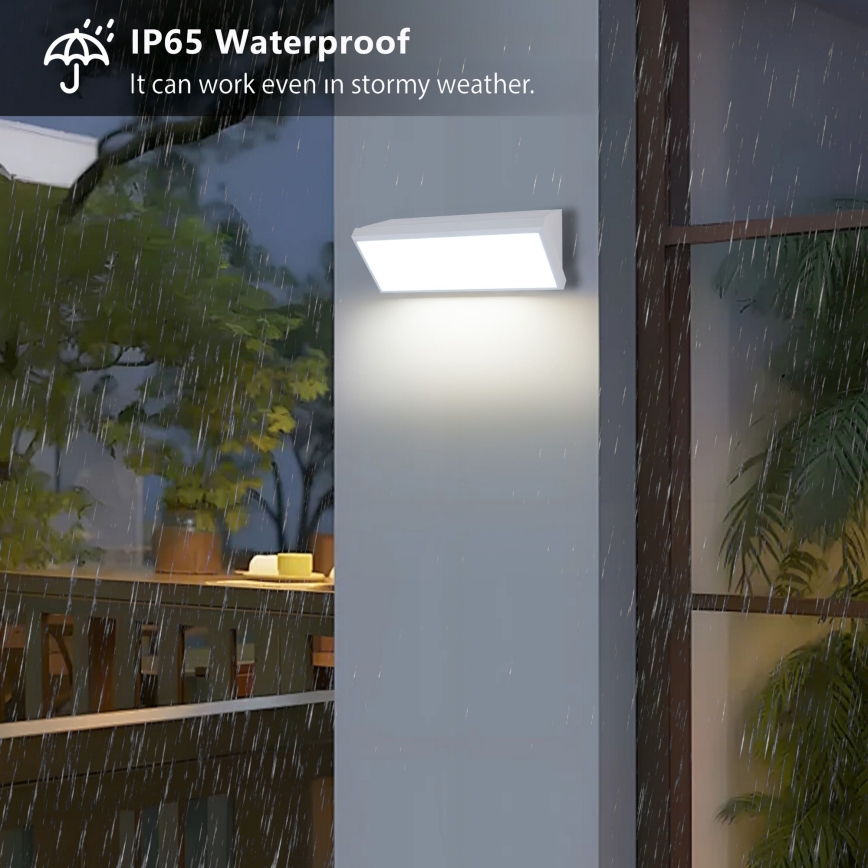 Brilagi - LED-Außenwandleuchte mit Sensor TRIANGLE LED/42W/230V weiß IP65