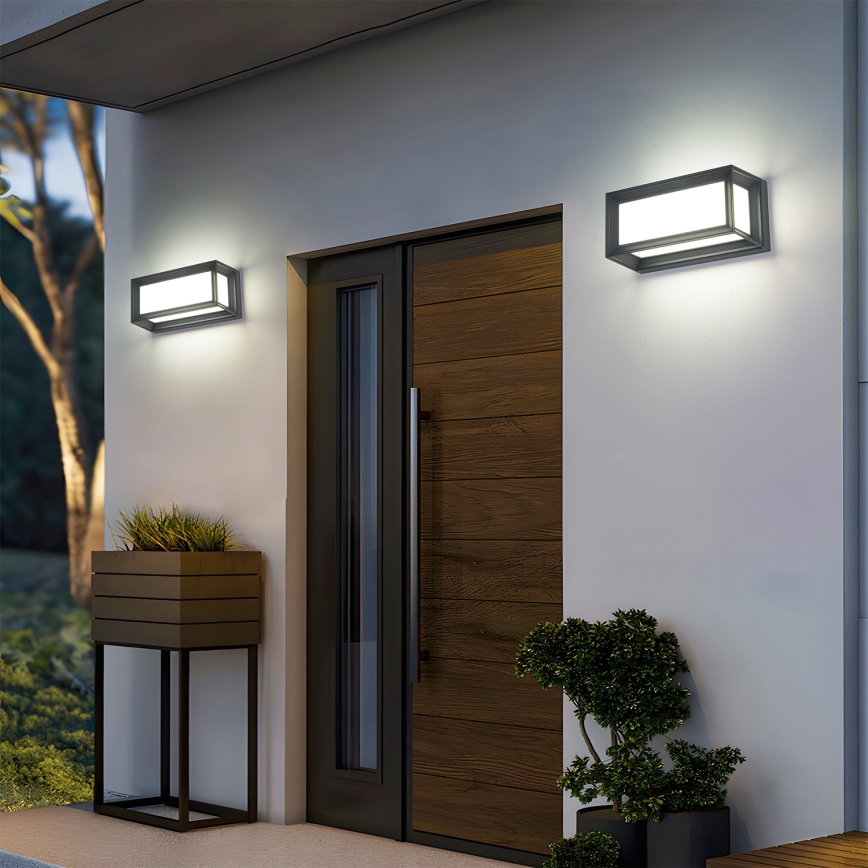 Brilagi - LED-Außenwandleuchte PARKER LED/12W/230V 3000/4500/6000K Anthrazit IP44