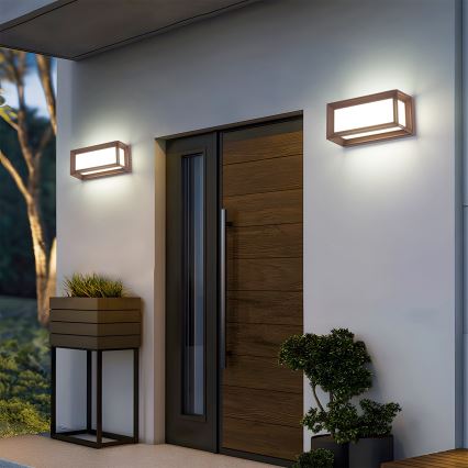 Brilagi - LED-Außenwandleuchte PARKER LED/12W/230V 3000/4500/6000K braun IP44
