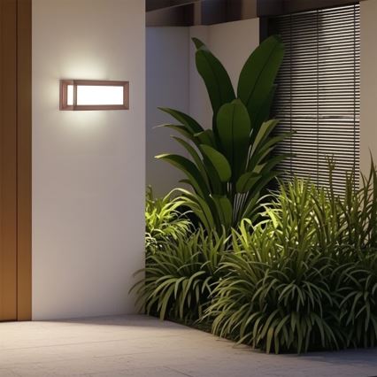 Brilagi - LED-Außenwandleuchte PARKER LED/12W/230V 3000/4500/6000K braun IP44