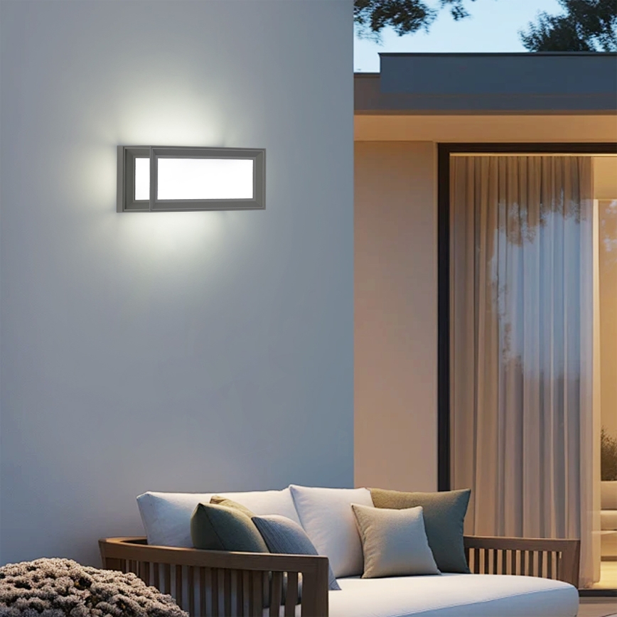 Brilagi - LED-Außenwandleuchte PARKER LED/12W/230V grau IP44