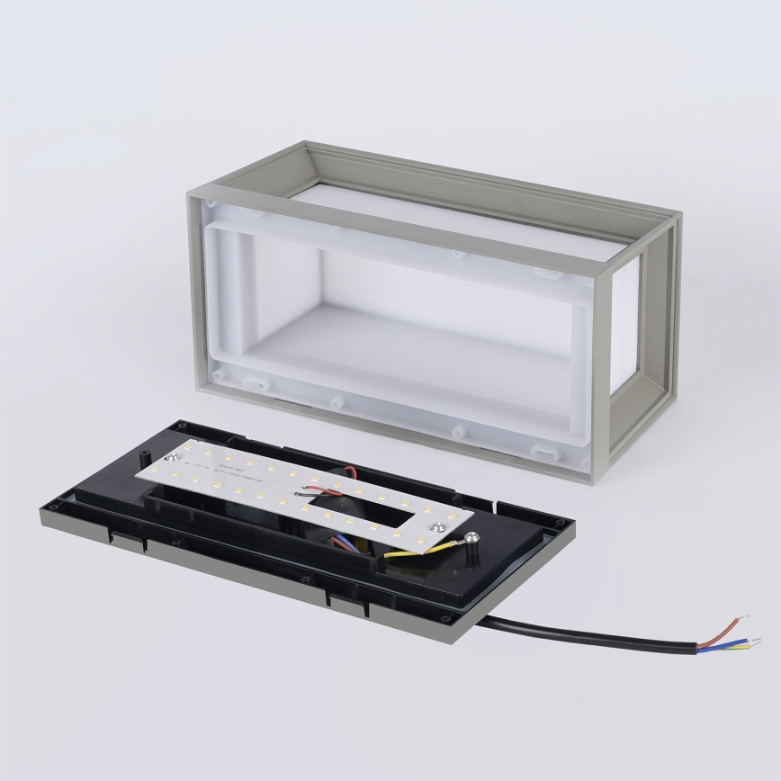 Brilagi - LED-Außenwandleuchte PARKER LED/12W/230V grau IP44