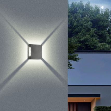 Brilagi - LED-Außenwandleuchte QUADRAY LED/4W/230V anthrazit IP65