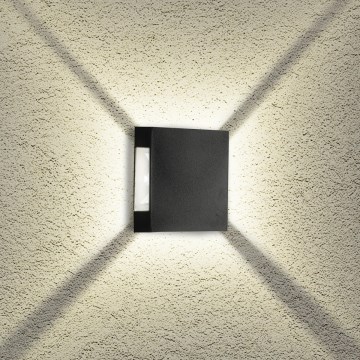 Brilagi - LED Außenwandleuchte QUADRAY LED/4W/230V schwarz IP65