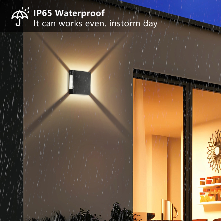 Brilagi - LED Außenwandleuchte QUADRAY LED/4W/230V schwarz IP65