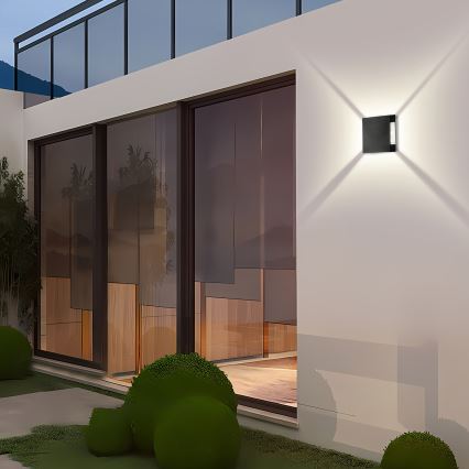 Brilagi - LED Außenwandleuchte QUADRAY LED/4W/230V schwarz IP65