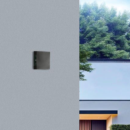 Brilagi - LED Außenwandleuchte QUADRAY LED/4W/230V schwarz IP65