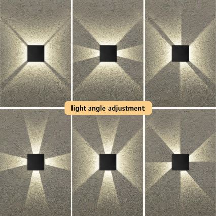 Brilagi - LED Außenwandleuchte QUADRAY LED/4W/230V schwarz IP65
