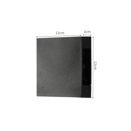 Brilagi - LED Außenwandleuchte QUADRAY LED/4W/230V schwarz IP65