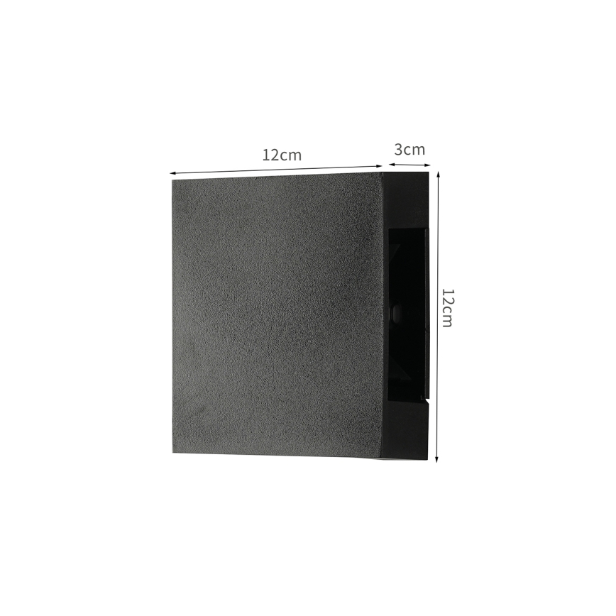 Brilagi - LED Außenwandleuchte QUADRAY LED/4W/230V schwarz IP65