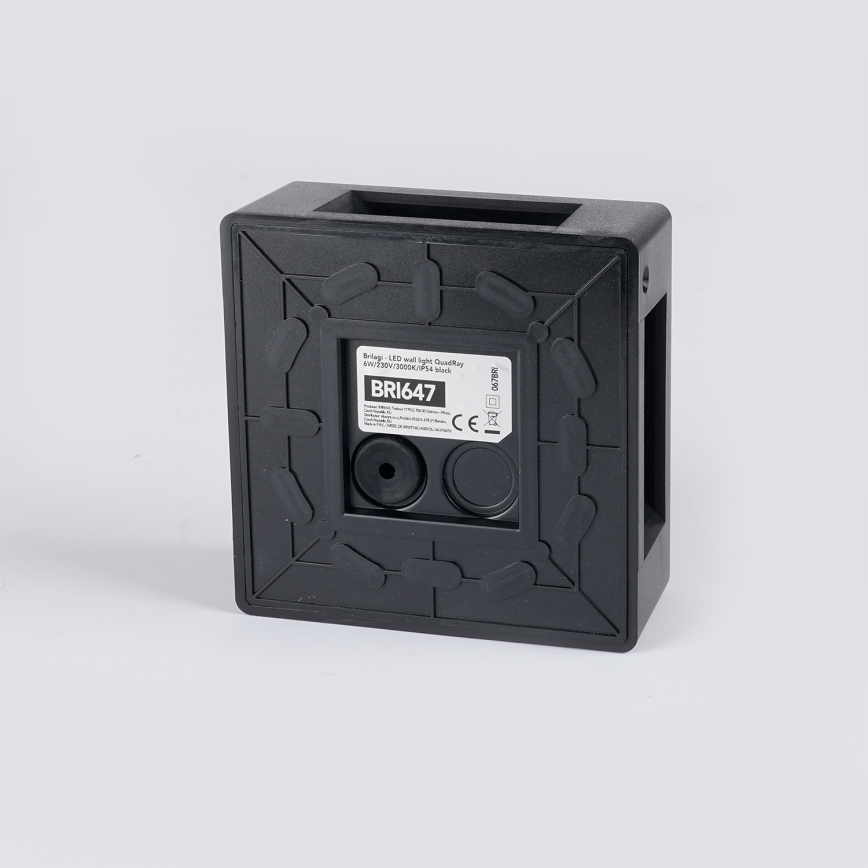 Brilagi - LED-Außenwandleuchte QUADRAY LED/6W/230V schwarz IP54