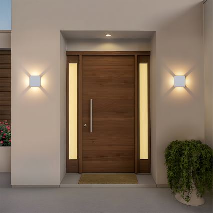 Brilagi - LED Außenwandleuchte QUADRAY LED/6W/230V weiß IP54