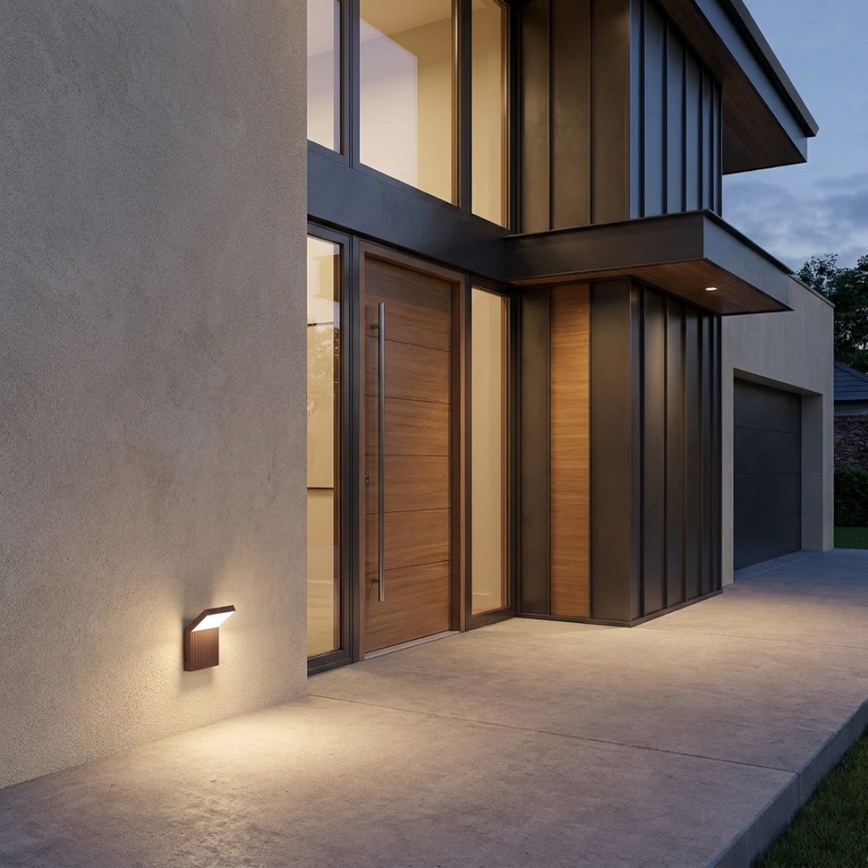 BRILAGI - LED Außenwandleuchte RIANO LED/8W/230V braun IP65