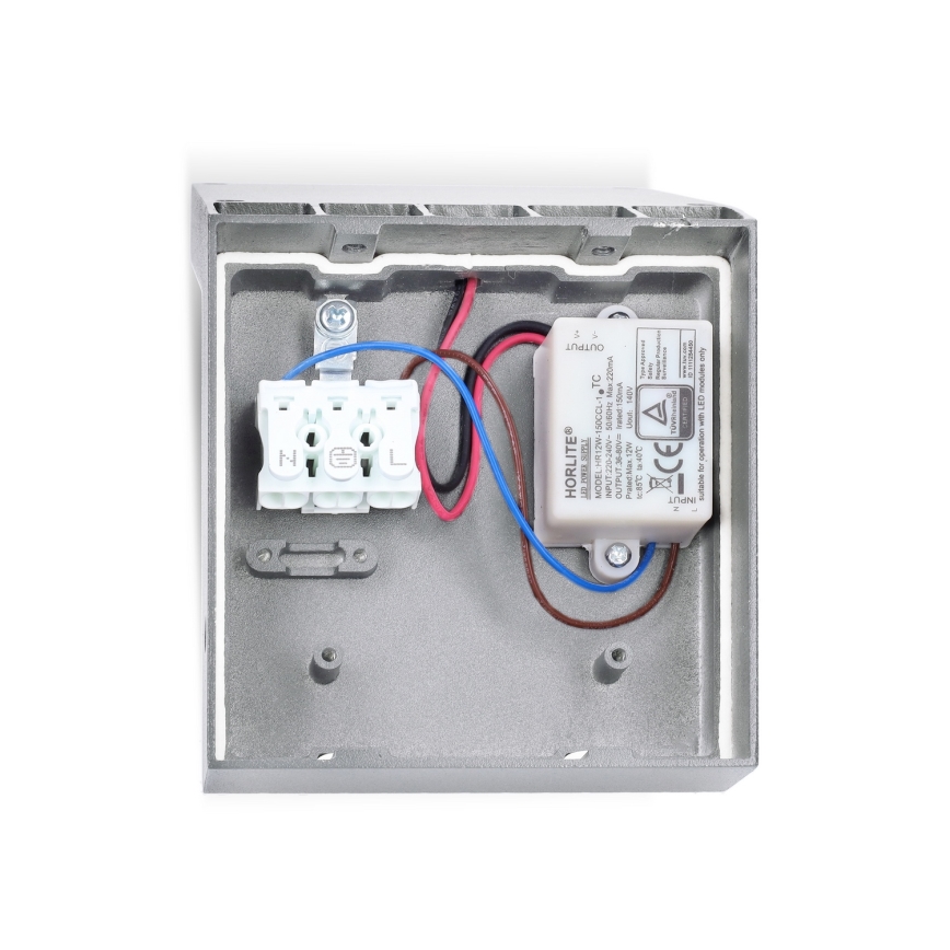 Brilagi - LED Außenwandleuchte RIANO LED/8W/230V silber IP65