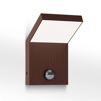 Brilagi - RIANO LED-Außenwandleuchte mit Sensor LED/8W/230V, braun, IP65