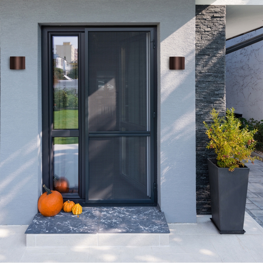 Brilagi - LED-Außenwandleuchte RONDO, 6W/230V, braun, IP54