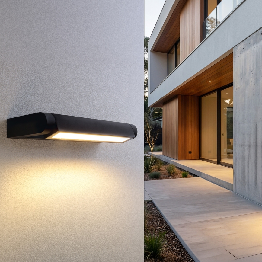 Brilagi - LED-Außenwandleuchte SALERNO LED/12W/230V 35,5 cm schwarz IP65