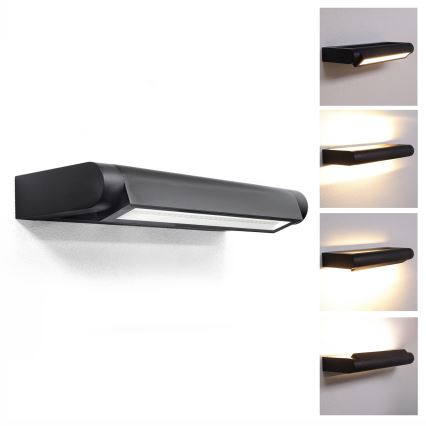 Brilagi - LED-Außenwandleuchte SALERNO LED/12W/230V 35,5 cm schwarz IP65