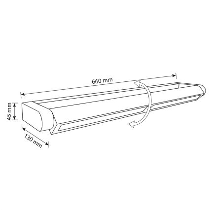 Brilagi - LED Außenwandleuchte SALERNO LED/24W/230V 66 cm schwarz IP65