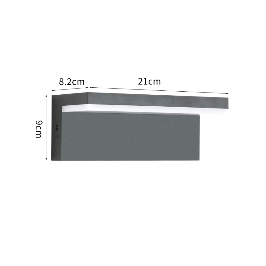 Brilagi - LED Außenwandleuchte TESSI LED/10W/230V Anthrazit IP54