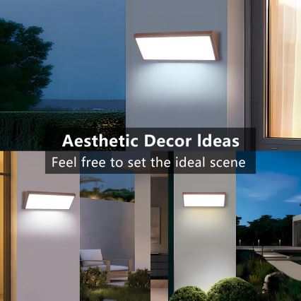 Brilagi - LED-Außenwandleuchte TRIANGLE LED/42W/230V 3000/4000/6500K braun IP65