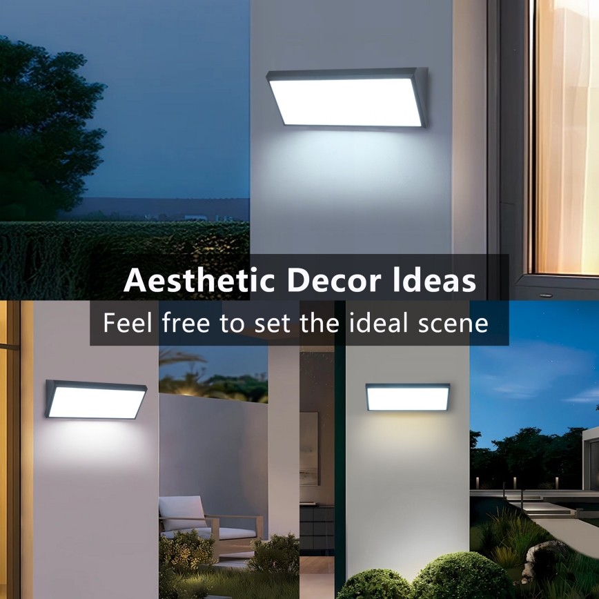 Brilagi - LED-Außenwandleuchte TRIANGLE LED/42W/230V 45 cm Anthrazit IP65