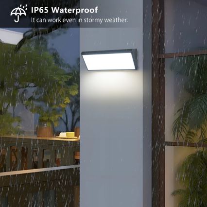 Brilagi - LED-Außenwandleuchte TRIANGLE LED/42W/230V 45 cm Anthrazit IP65