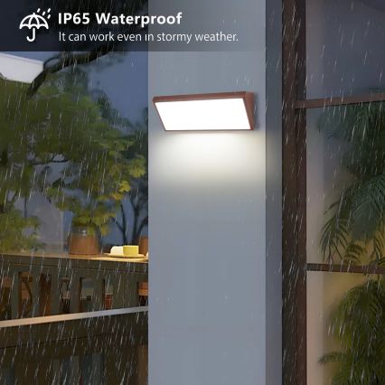 Brilagi - LED-Außenwandleuchte TRIANGLE LED/42W/230V braun IP65