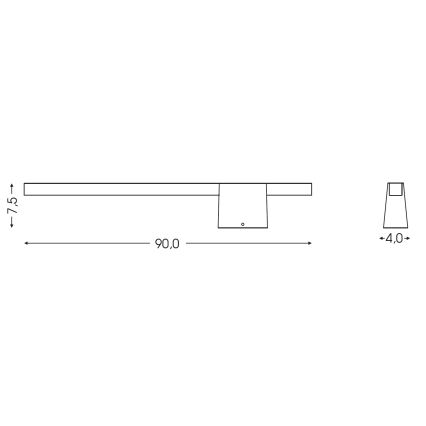 BRILAGI - LED-Außenwandleuchte VELORA LED/12W/230V 90 cm IP44 schwarz