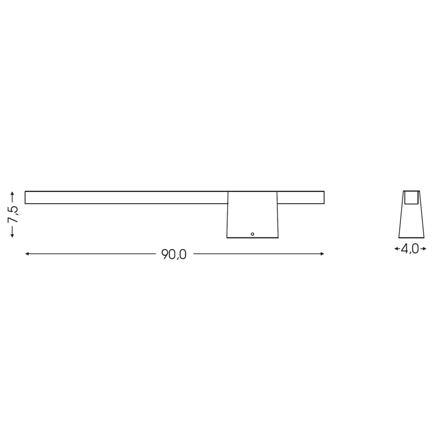 BRILAGI - LED-Außenwandleuchte VELORA LED/12W/230V 90 cm IP44 schwarz