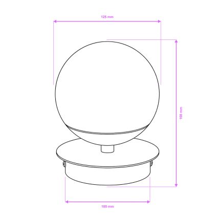 Brilagi - LED-Badezimmer-Wandleuchte BALL LED/6W/230V 3000/4000/6500K IP44 goldfarben
