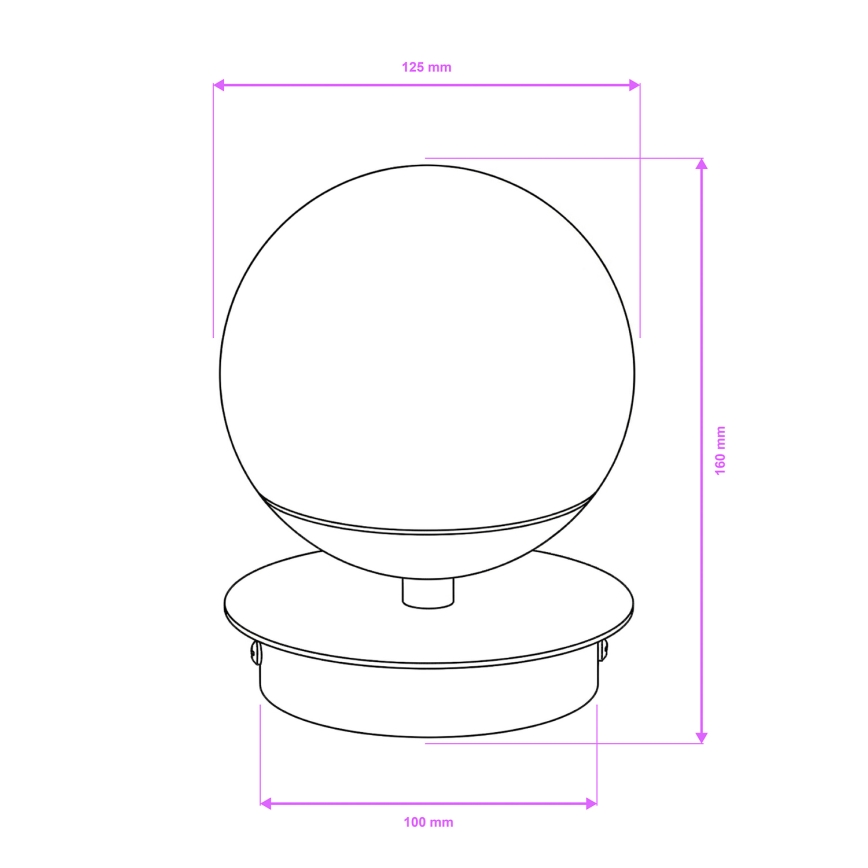 Brilagi - LED-Badezimmer-Wandleuchte BALL LED/6W/230V 3000/4000/6500K IP44 goldfarben