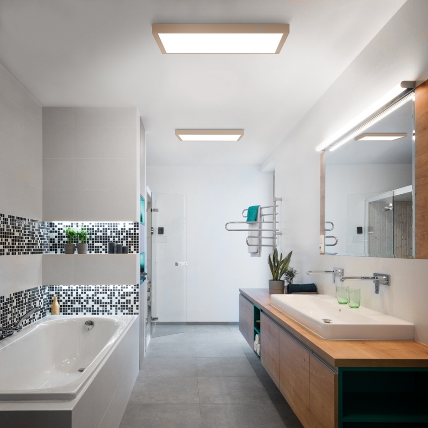 Brilagi - LED-Badezimmer-Deckenleuchte FRAME LED/50W/230V 60x60 cm IP44 beige