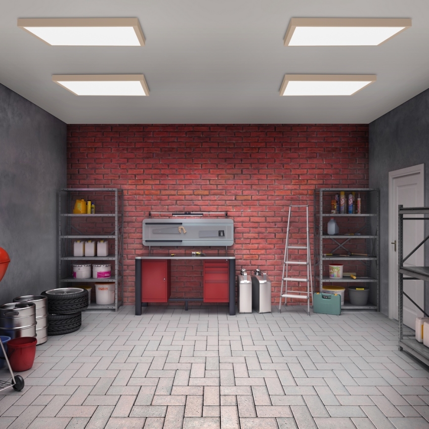 Brilagi - LED-Badezimmer-Deckenleuchte FRAME LED/50W/230V 60x60 cm IP44 beige