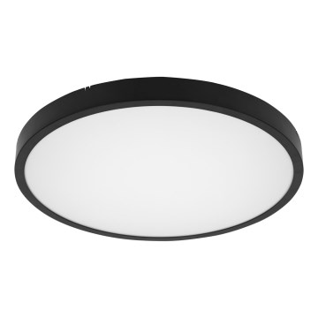 Brilagi - LED Badezimmer-Deckenleuchte mit Sensor ZENNA LED/18W/230V Ø 29,5 cm IP44 schwarz + Fernbedienung