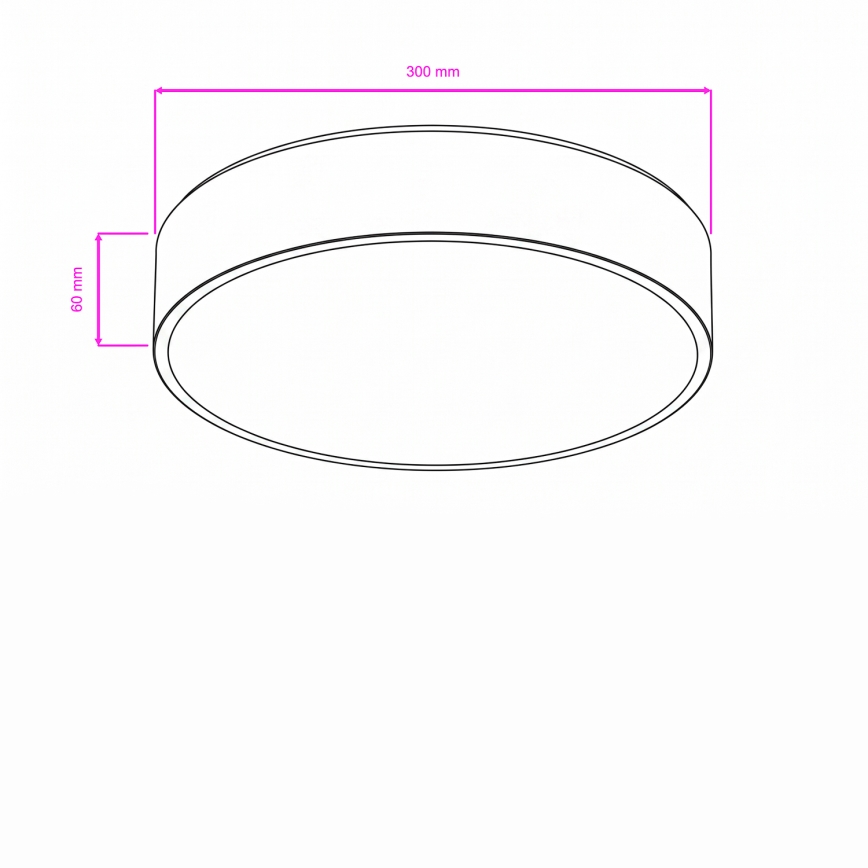 Brilagi - LED Badezimmer-Deckenleuchte POOL LED/24W/230V 3000/4000/5500K Ø 30 cm IP54 mattchrom