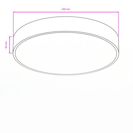 Brilagi - LED Badezimmer-Deckenleuchte POOL LED/36W/230V 3000/4000/5500K Ø 40 cm IP54 matt-chrom