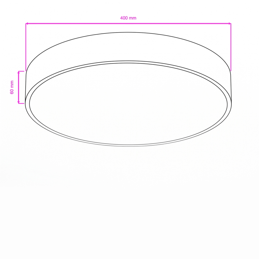 Brilagi - LED Badezimmer-Deckenleuchte POOL LED/36W/230V 3000/4000/5500K Ø 40 cm IP54 matt-chrom