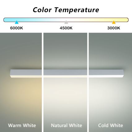 Brilagi - LED-Badezimmer-Deckenleuchte SLEEKLINE LED/40W/230V 3000/4500/6000K silber IP44