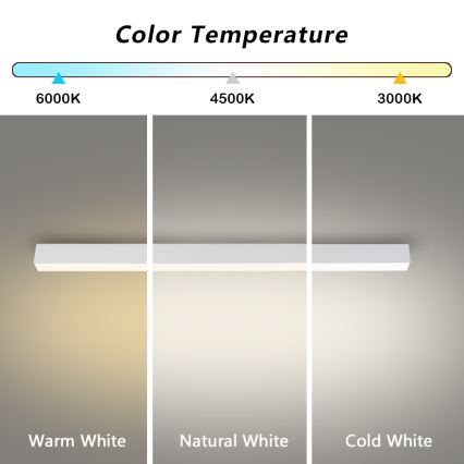Brilagi - LED-Badezimmer-Deckenleuchte SLEEKLINE LED/40W/230V 3000/4500/6000K weiß IP44