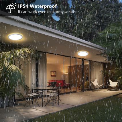 Brilagi - LED-Badezimmer-Deckenleuchte ULTRA SLIM LED/12W/230V Ø 22,5 cm silber IP54