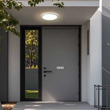 Brilagi - LED-Badezimmer-Deckenleuchte ULTRA SLIM LED/12W/230V Ø 22,5 cm silber IP54