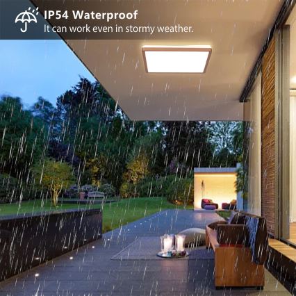 Brilagi - LED Badezimmer-Deckenleuchte ULTRA SLIM LED/24W/230V 42x42 cm Roségold IP54