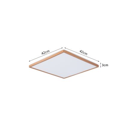 Brilagi - LED Badezimmer-Deckenleuchte ULTRA SLIM LED/24W/230V 42x42 cm Roségold IP54