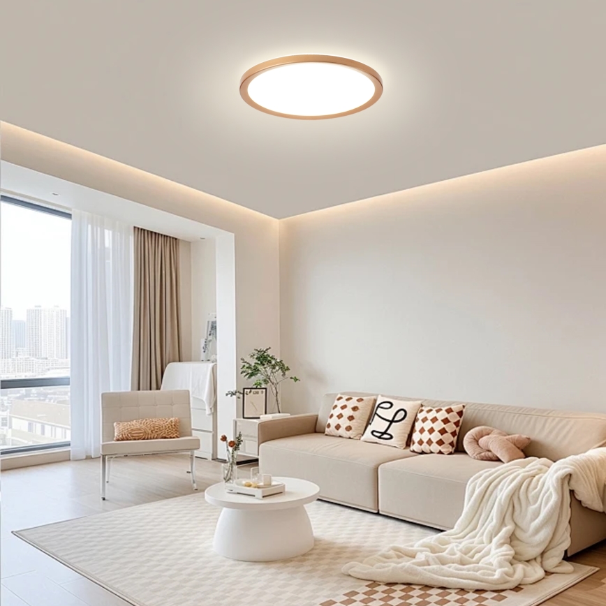 Brilagi - LED Badezimmer-Deckenleuchte ULTRA SLIM LED/24W/230V Ø 42 cm Roségold IP54