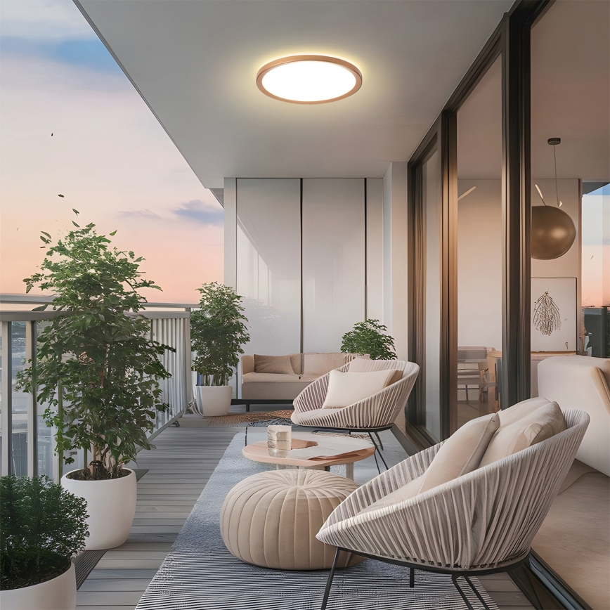 Brilagi - LED Badezimmer-Deckenleuchte ULTRA SLIM LED/24W/230V Ø 42 cm Roségold IP54