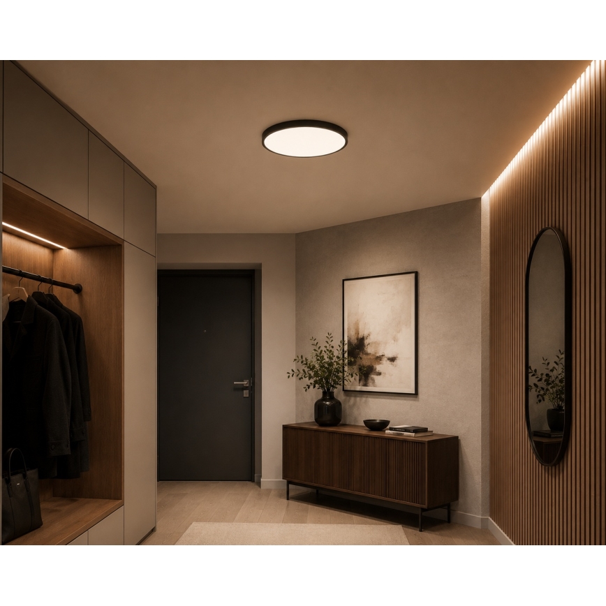 BRILAGI - LED-Badezimmer-Deckenleuchte ZENNA LED/18W/230V Ø 29,5 cm IP44 anthrazit