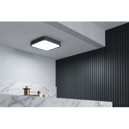 BRILAGI - LED-Deckenleuchte für Badezimmer ZENNA LED/24W/230V 34,5x34,5 cm IP44 anthrazit