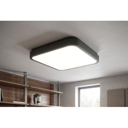 BRILAGI - LED Badezimmer-Deckenleuchte ZENNA LED/36W/230V 41x41 cm IP44 schwarz