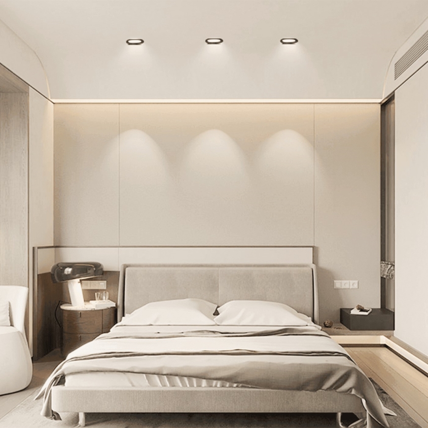 Brilagi - LED-Badezimmer-Einbauleuchte LED/24W/230V 3000K schwarz IP65